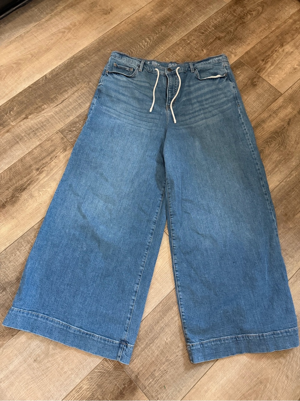 ANA Blue  superWide-Leg Women’s Jeans - Drawstring Waist Size 16